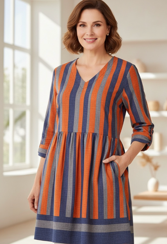 Nadia™| Long Sleeve V-Neck Shirt