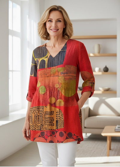 Indira™| Long Sleeve V-Neck Shirt