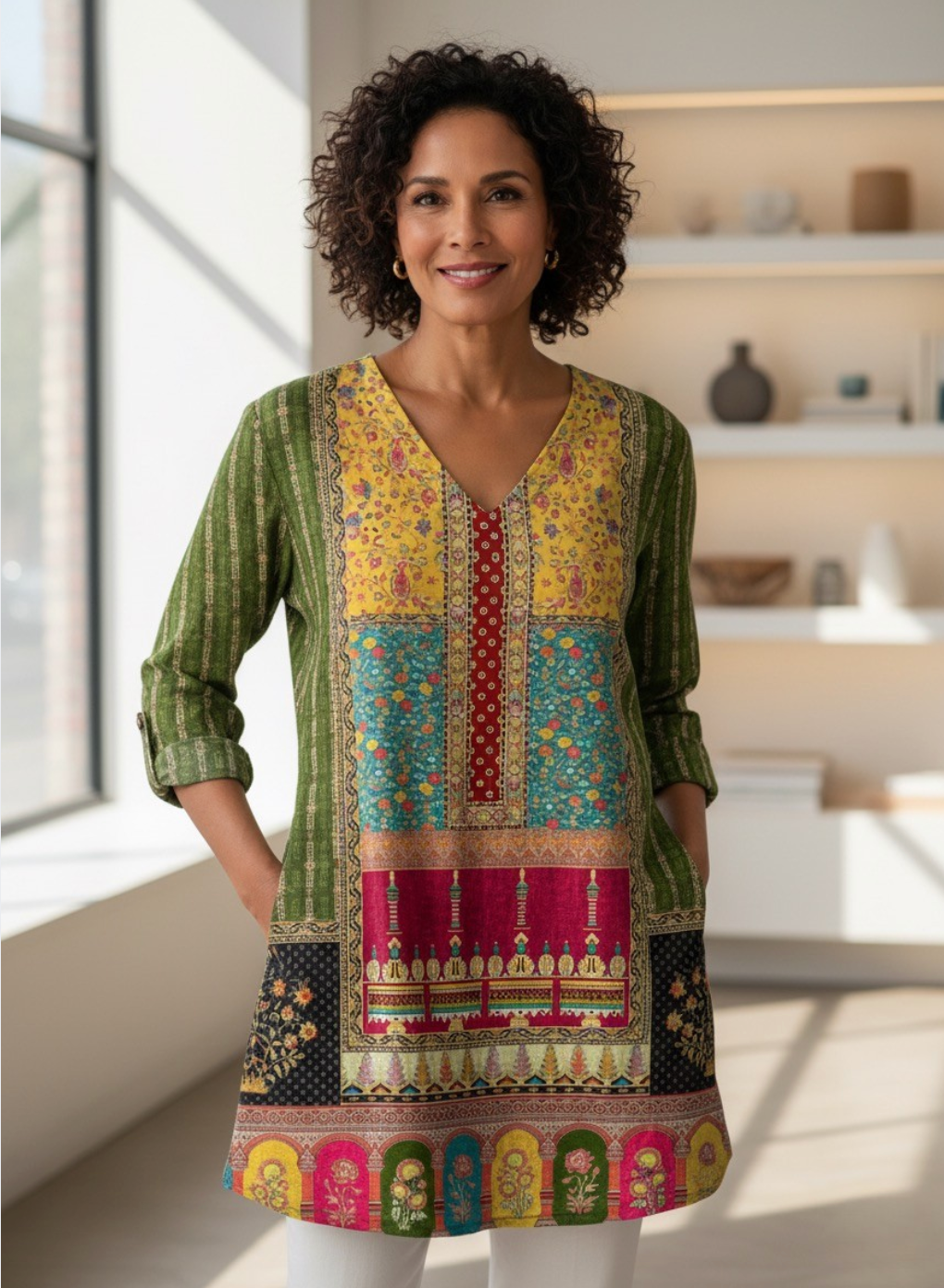 Jacinda™| Long Sleeve V-Neck Shirt