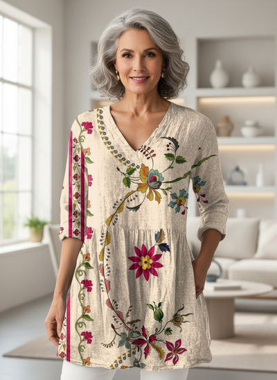 Naya™| Long Sleeve V-Neck Shirt