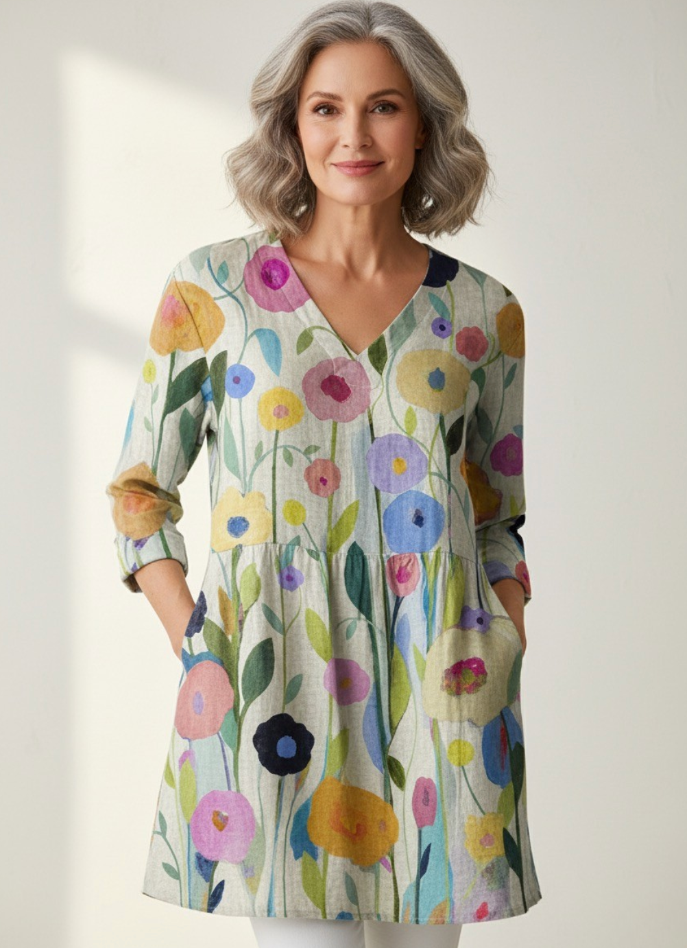 Blaire™ | Long Sleeve V-Neck Shirt