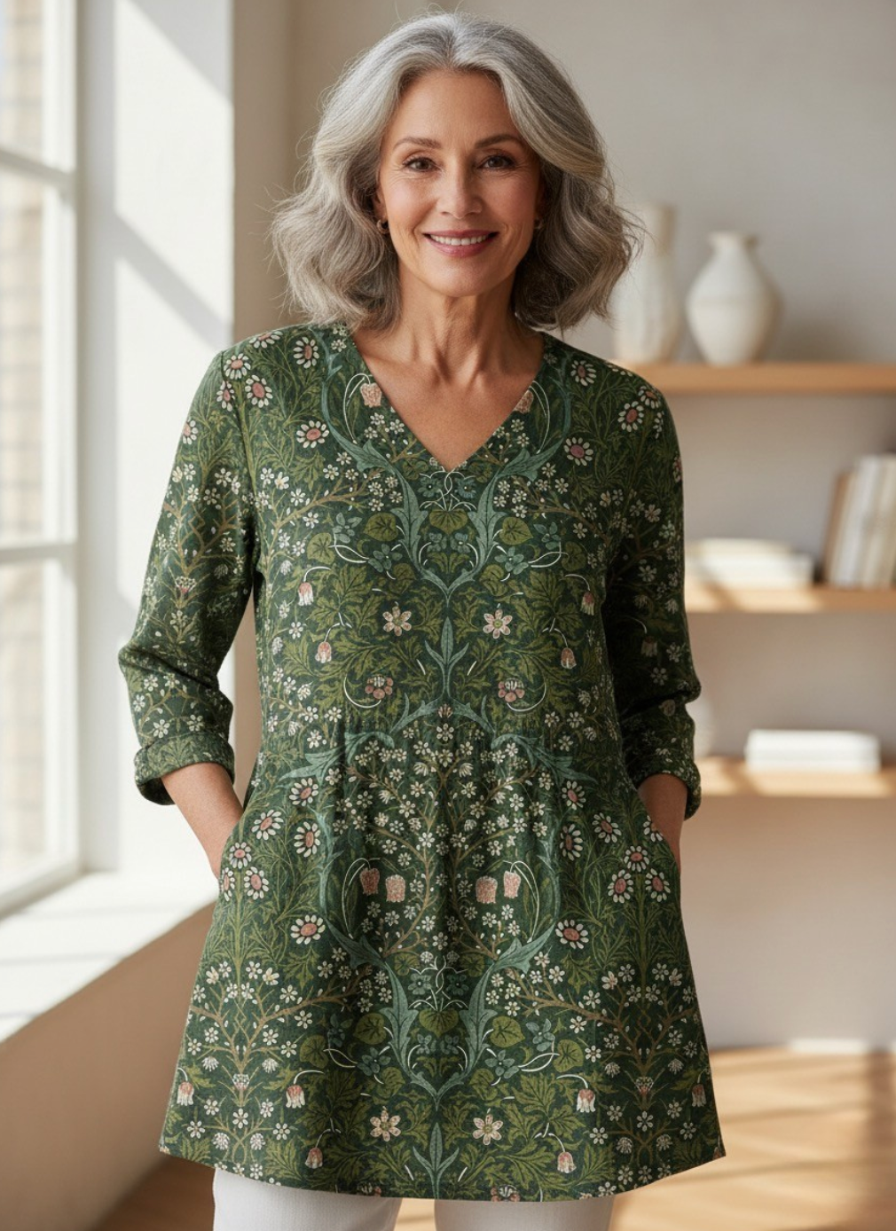 Addison™ | Long Sleeve V-Neck Shirt