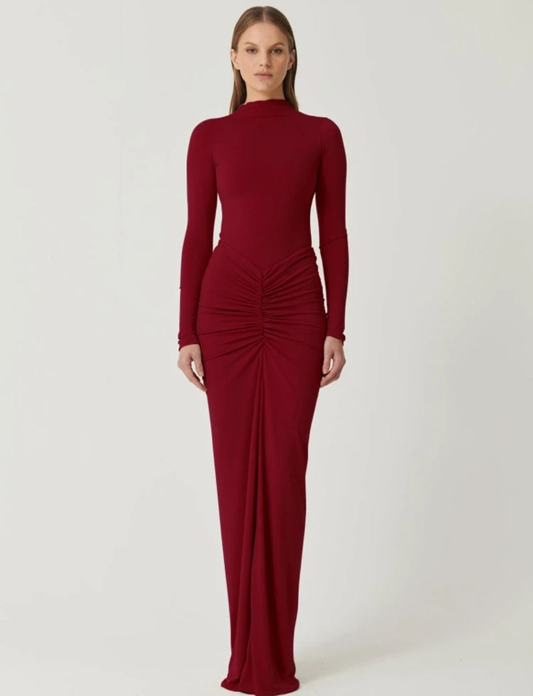 Regina™ - Elegant Long Dress with Ruching