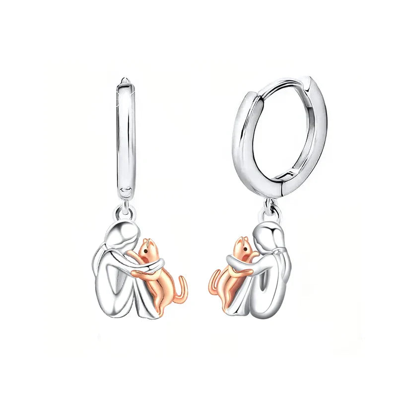 Lily™ - Cat Icon Earrings (Round Closure)