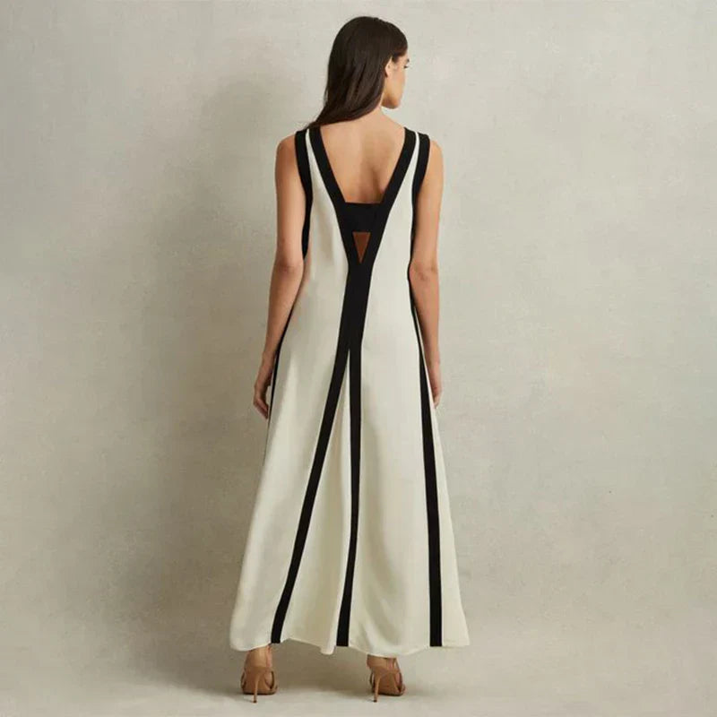Sonia™ - Long Dress with Deep V-Neck
