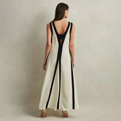 Sonia™ - Long Dress with Deep V-Neck