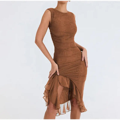 Danna™ - Midi Dress with Ruffles