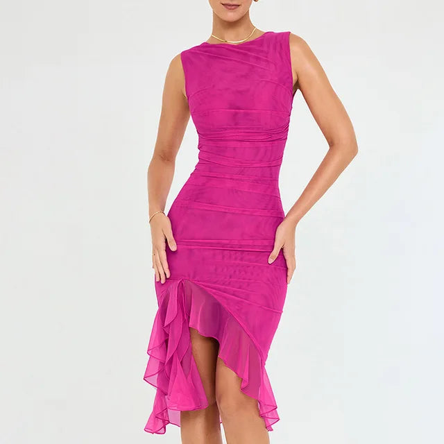 Danna™ - Midi Dress with Ruffles