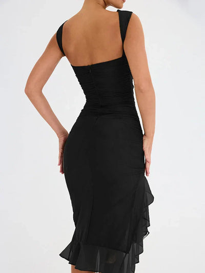 Danna™ - Midi Dress with Ruffles