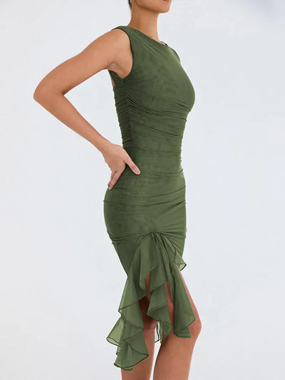 Danna™ - Midi Dress with Ruffles