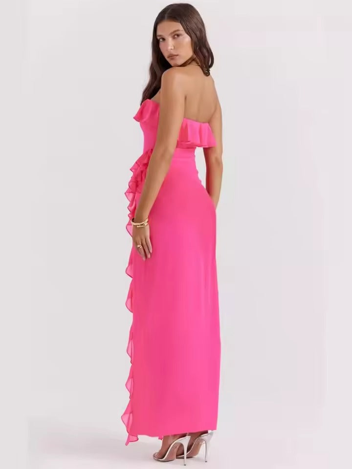 Raquel™ - Long Honor Word Dress with Ruffles