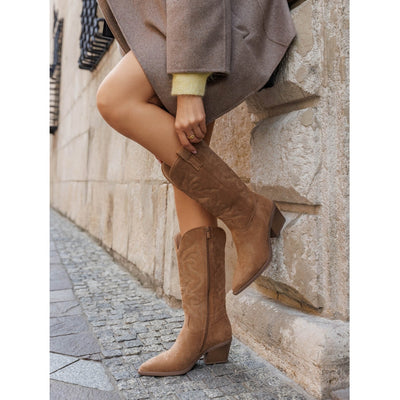 Talia women's cowboy boots 5677-1 - Camel