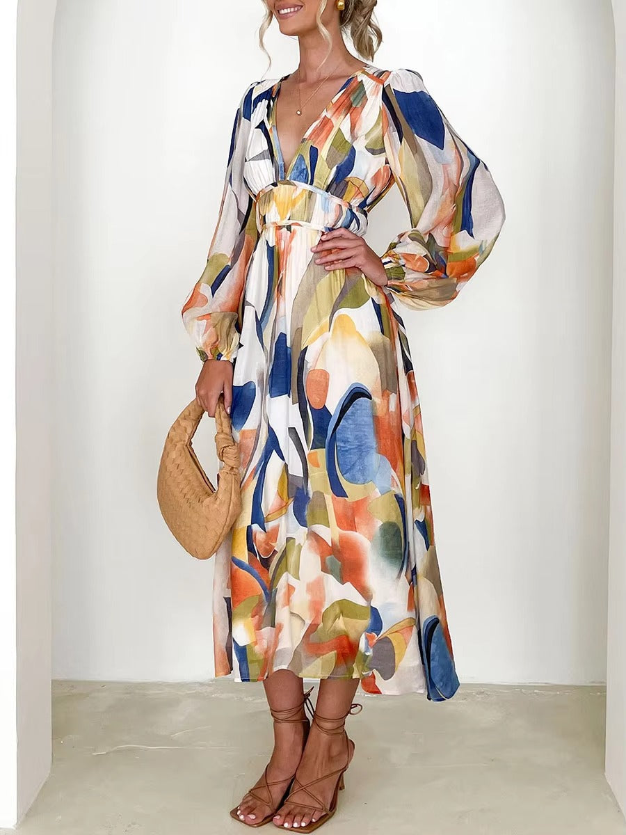 Nina™ - Elegant Dress with Floral Print