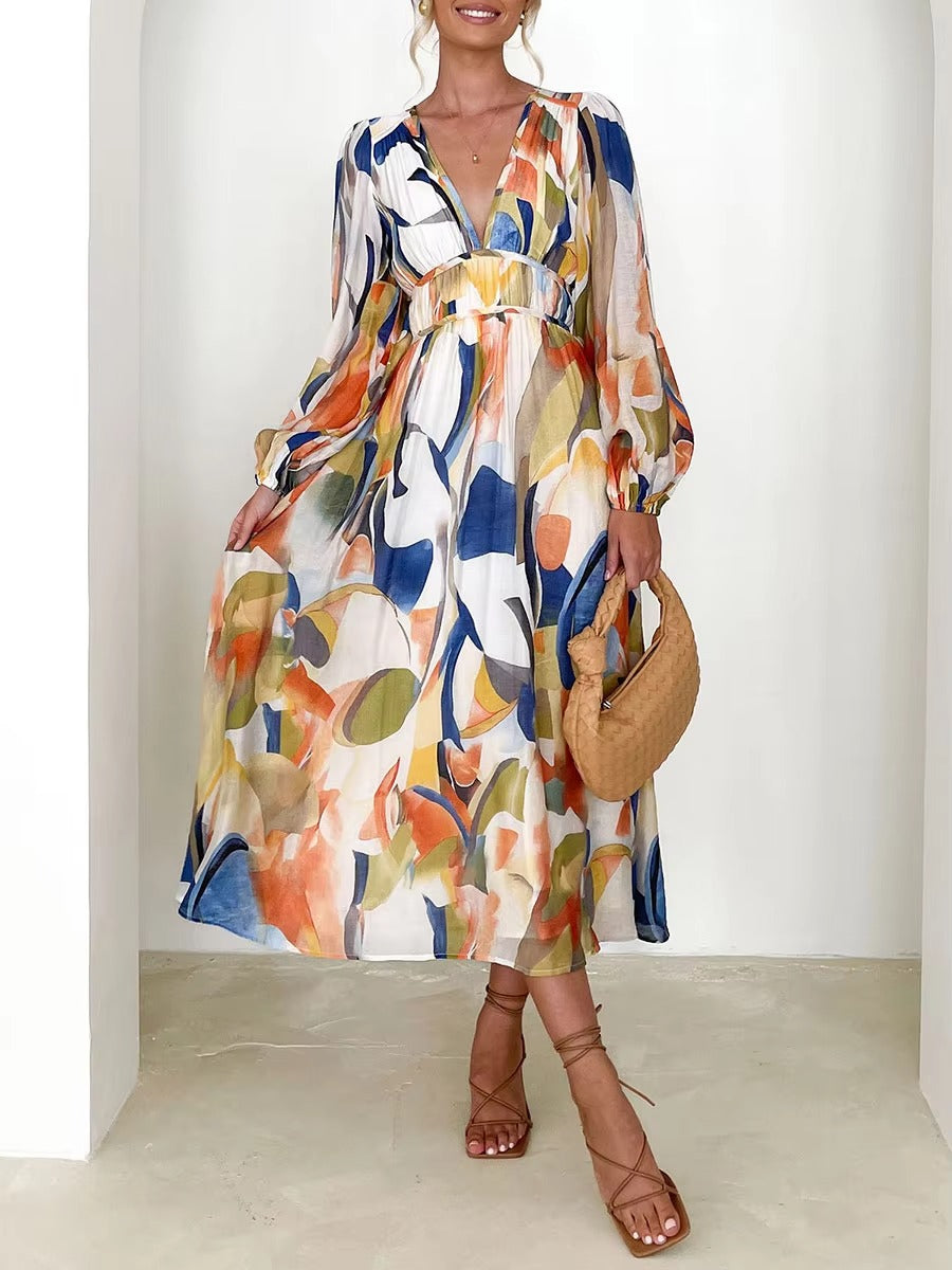Nina™ - Elegant Dress with Floral Print