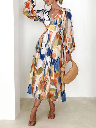 Nina™ - Elegant Dress with Floral Print
