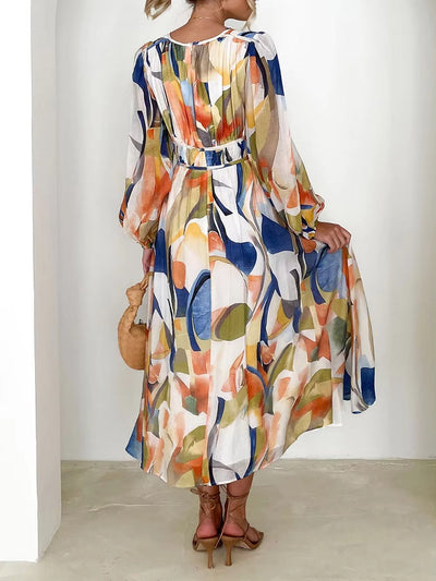 Nina™ - Elegant Dress with Floral Print