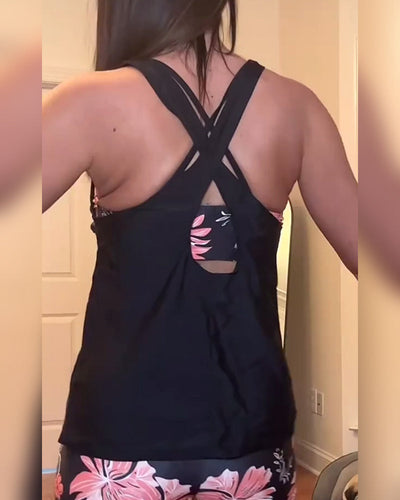 Costumi da bagno Slim Vest Split Stampa Boxer