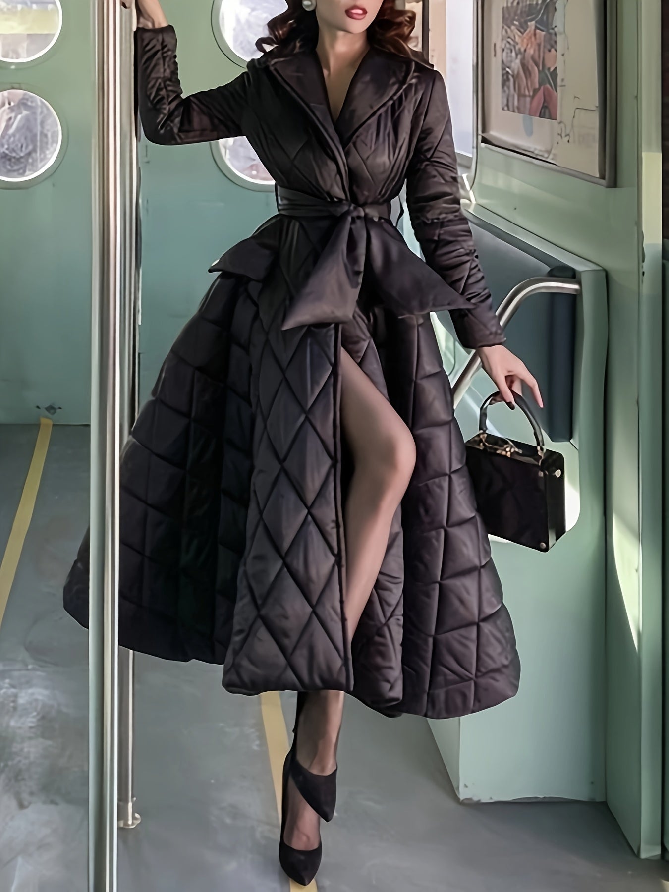 Valentina™ – Cappotto Trapuntato Lungo