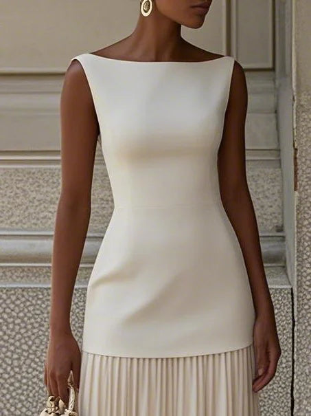 ELVIRA™ | Vestito lungo plissettato di design