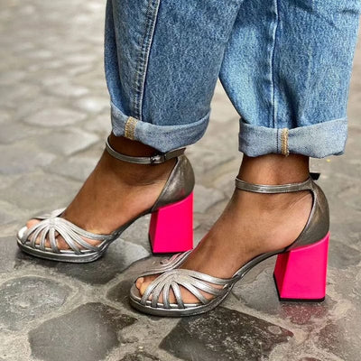 Isabella™ | Neon Block Heels