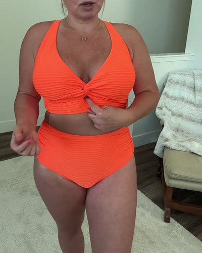 Bikini rilassato monocolore a triangolo