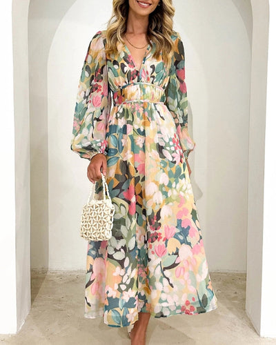 Nina™ - Elegant Dress with Floral Print