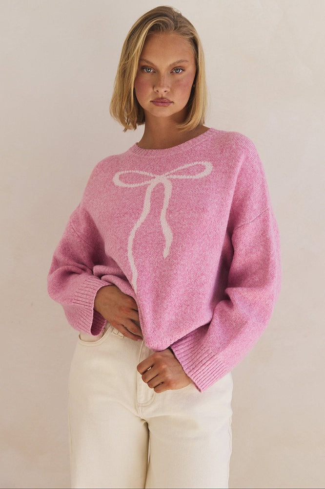 Chiara™ – Maglione Lungo con Fiocco