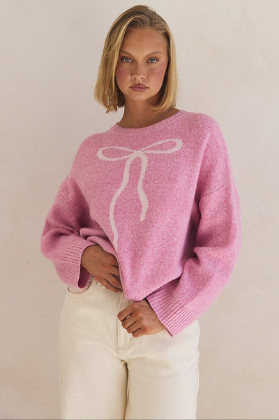 Chiara™ – Maglione Lungo con Fiocco