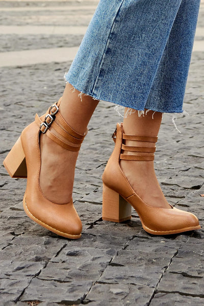 Ariana™ |  Triple Buckle Heels