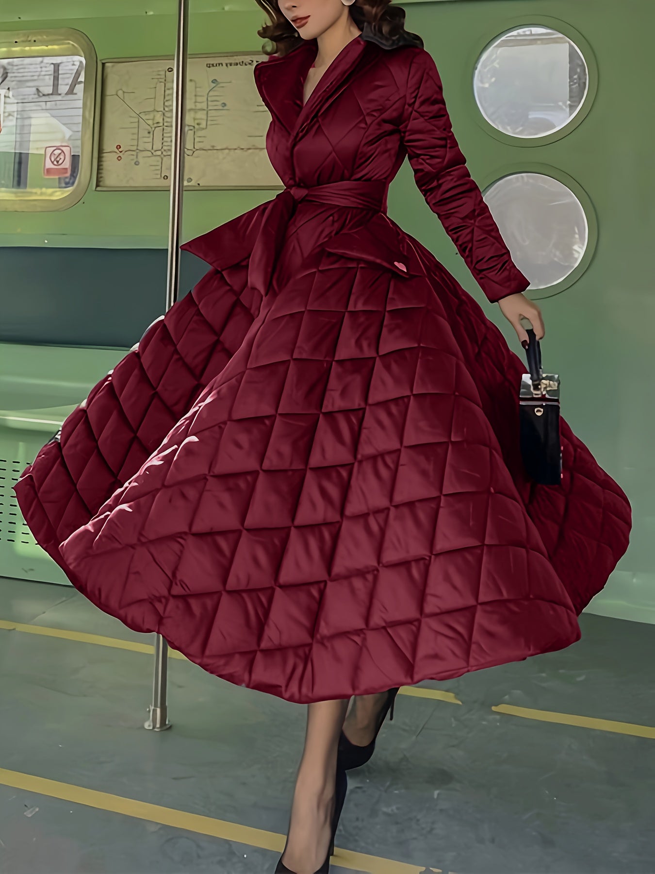 Valentina™ – Cappotto Trapuntato Lungo