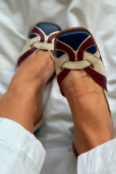 Amara™ | Tri-Color Slip-On Flats