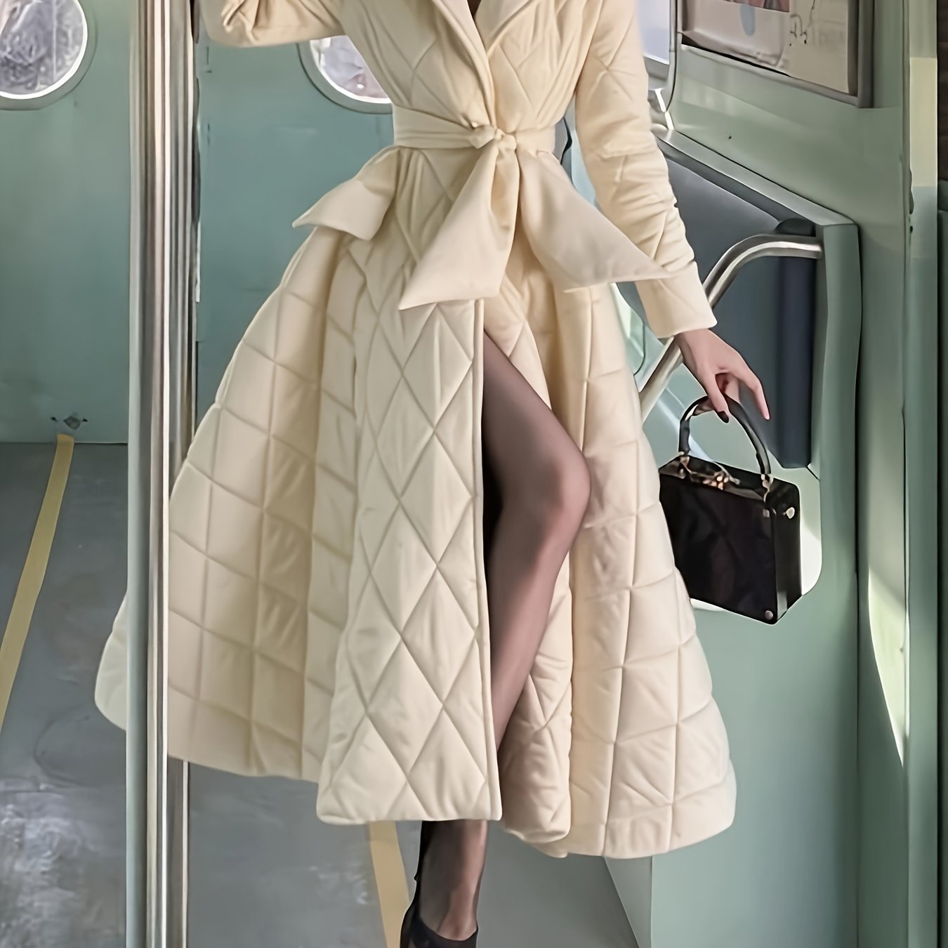 Valentina™ – Cappotto Trapuntato Lungo