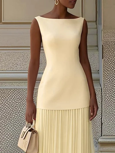 ELVIRA™ | Vestito lungo plissettato di design