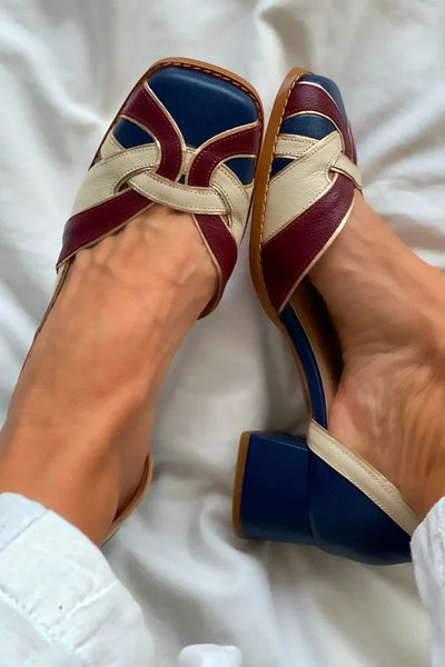 Amara™ | Tri-Color Slip-On Flats