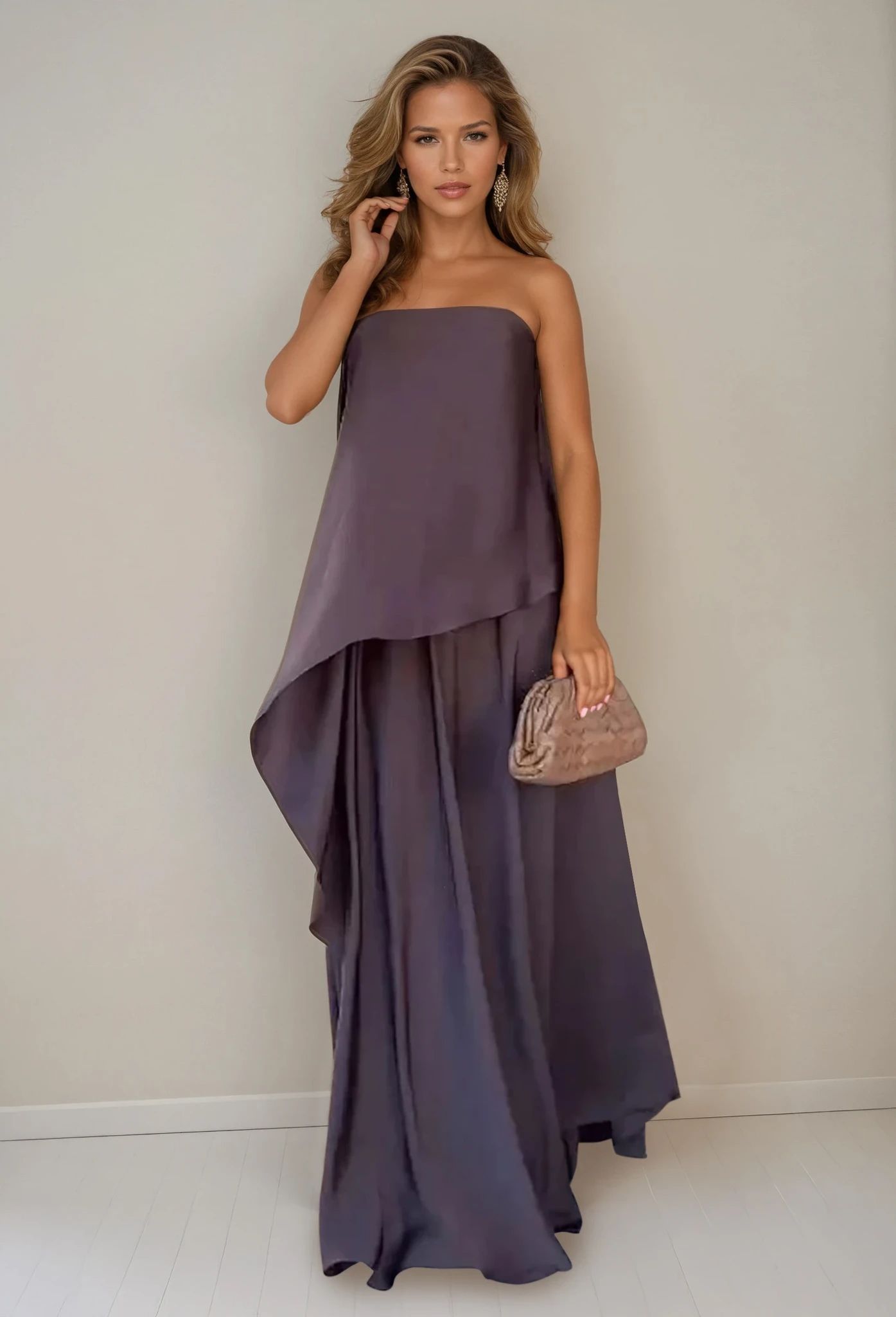 Nuria™- Long Layered Two-Piece Dress