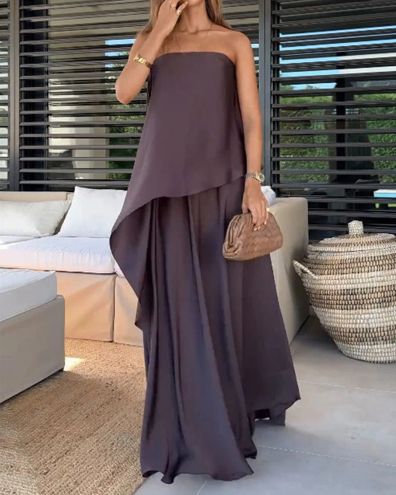 Nuria™- Long Layered Two-Piece Dress