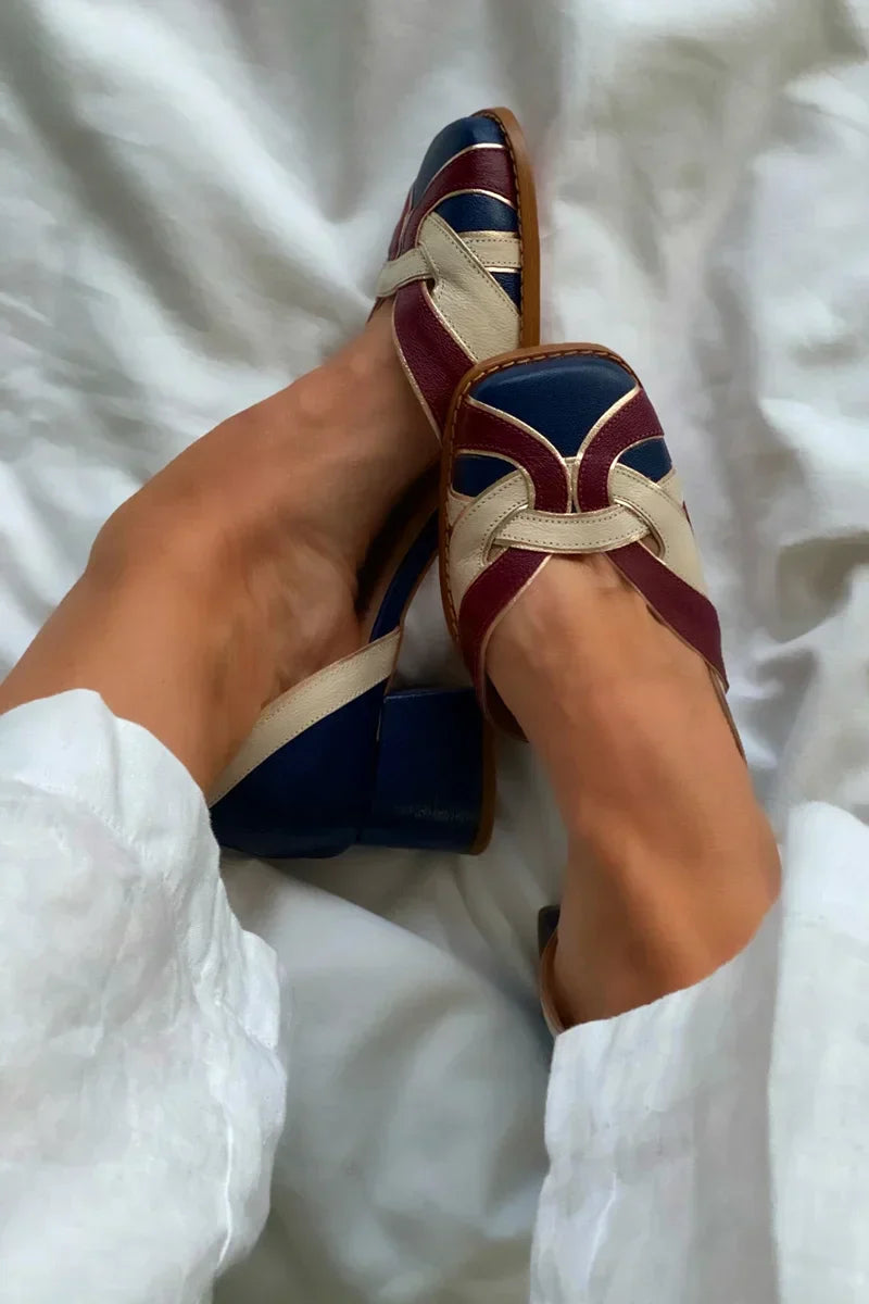Amara™ | Tri-Color Slip-On Flats