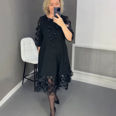 Naomí™- Loose Dress with Decorative Polka Dots