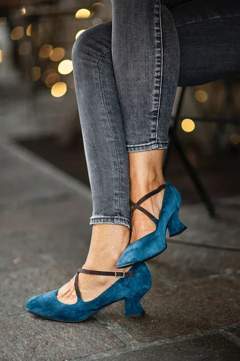 Amber™ | Elegant Strap Mid-Heels