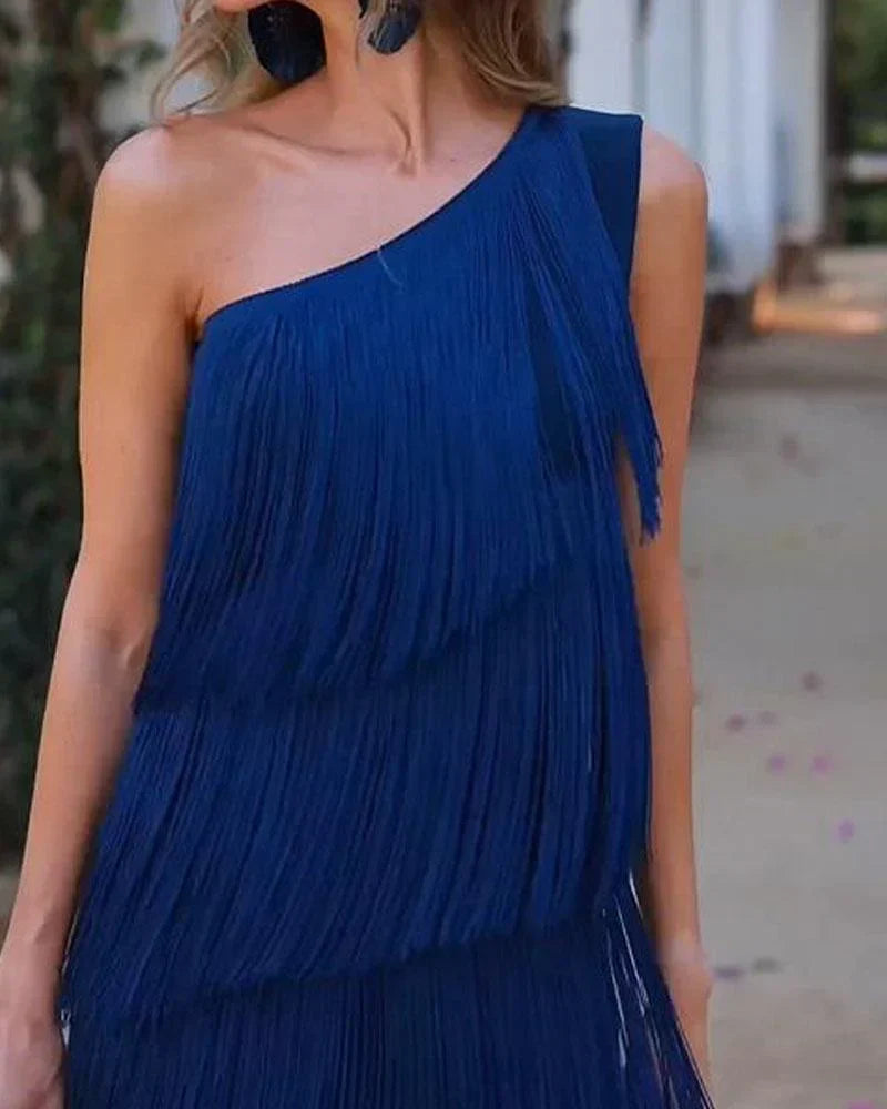 Elena™ - Elegant dress with fringes
