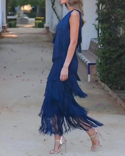 Elena™ - Elegant dress with fringes