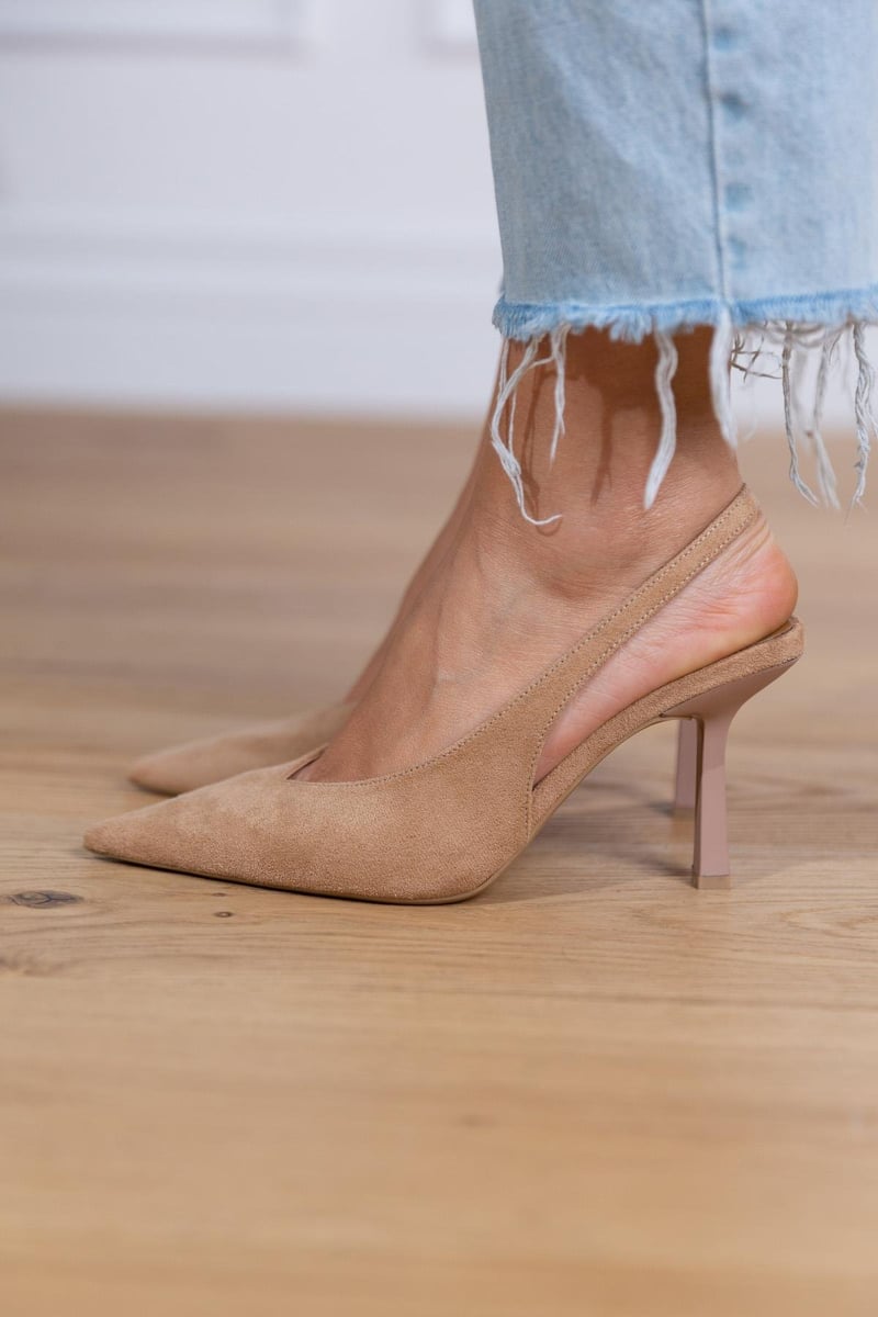 Giselle™| Suede Slingback Heels
