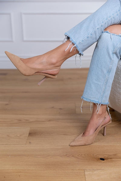 Giselle™| Suede Slingback Heels