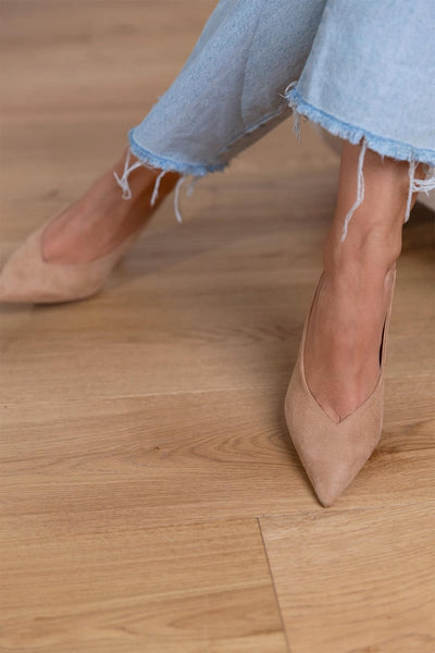 Giselle™| Suede Slingback Heels