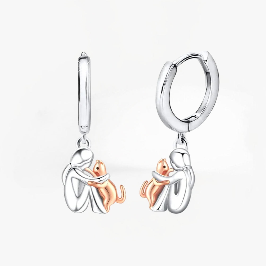 Lily™ - Cat Icon Earrings (Round Closure)