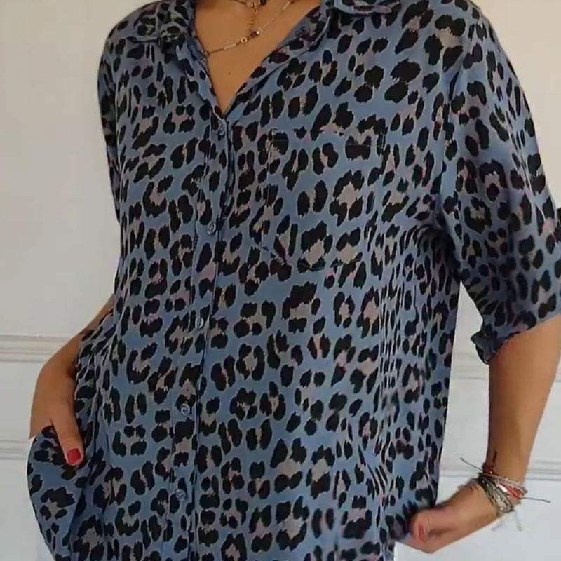 Carmila | Blusa Elegante con Stampa Animalier